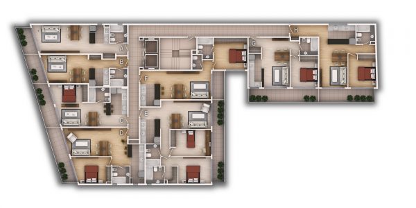 PLANTA TIPO 3º A 7º PISO